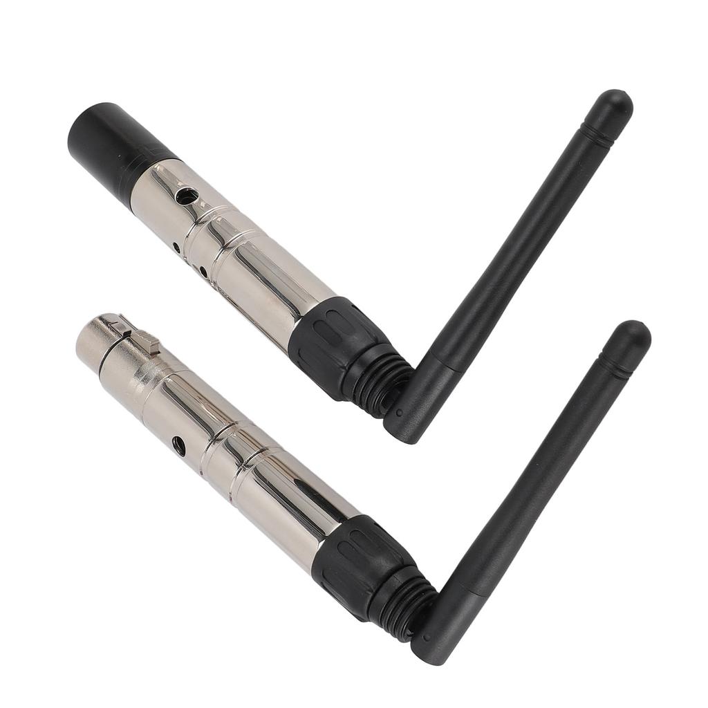 Stage Lighting Control Wireless Transmitter Receiver System 2 in 1 3 Pin with Male Female Plug