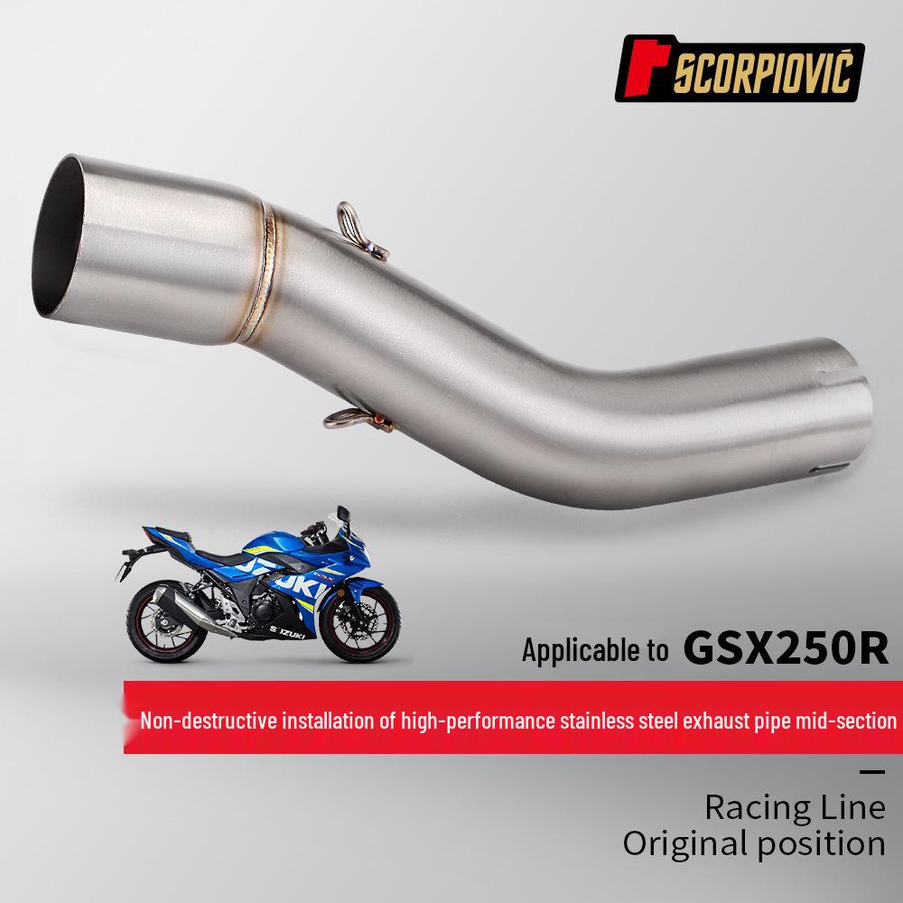 GSX250R Exhaust Pipe Mid-section & Tail Muffler Set - Easy Installation