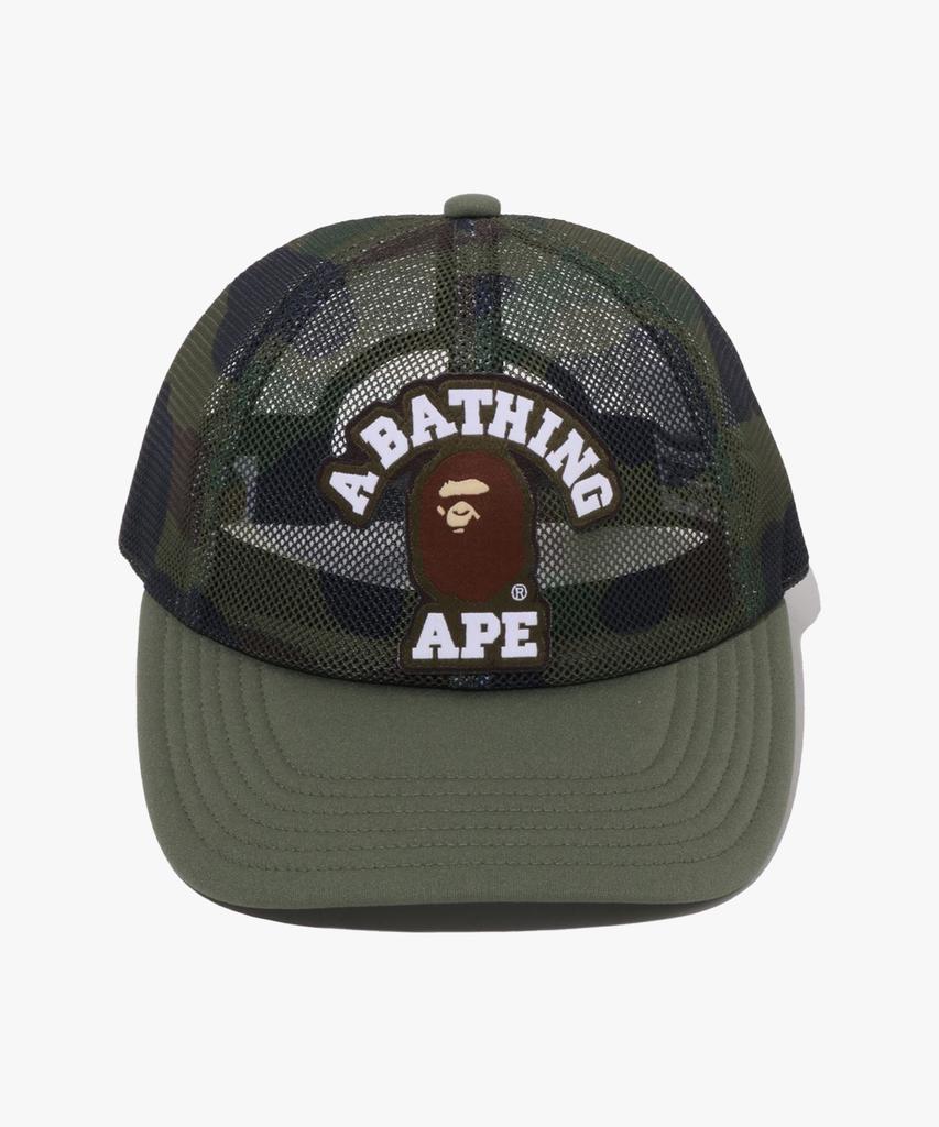 Beipeu First Camo College Embroidery Patched Mesh Cap Green