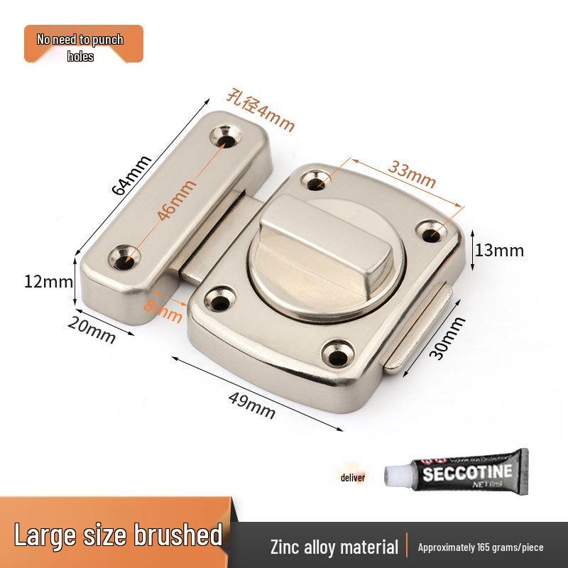 Zinc Alloy Anti-theft Sliding Door Lock with Rotating Bolt