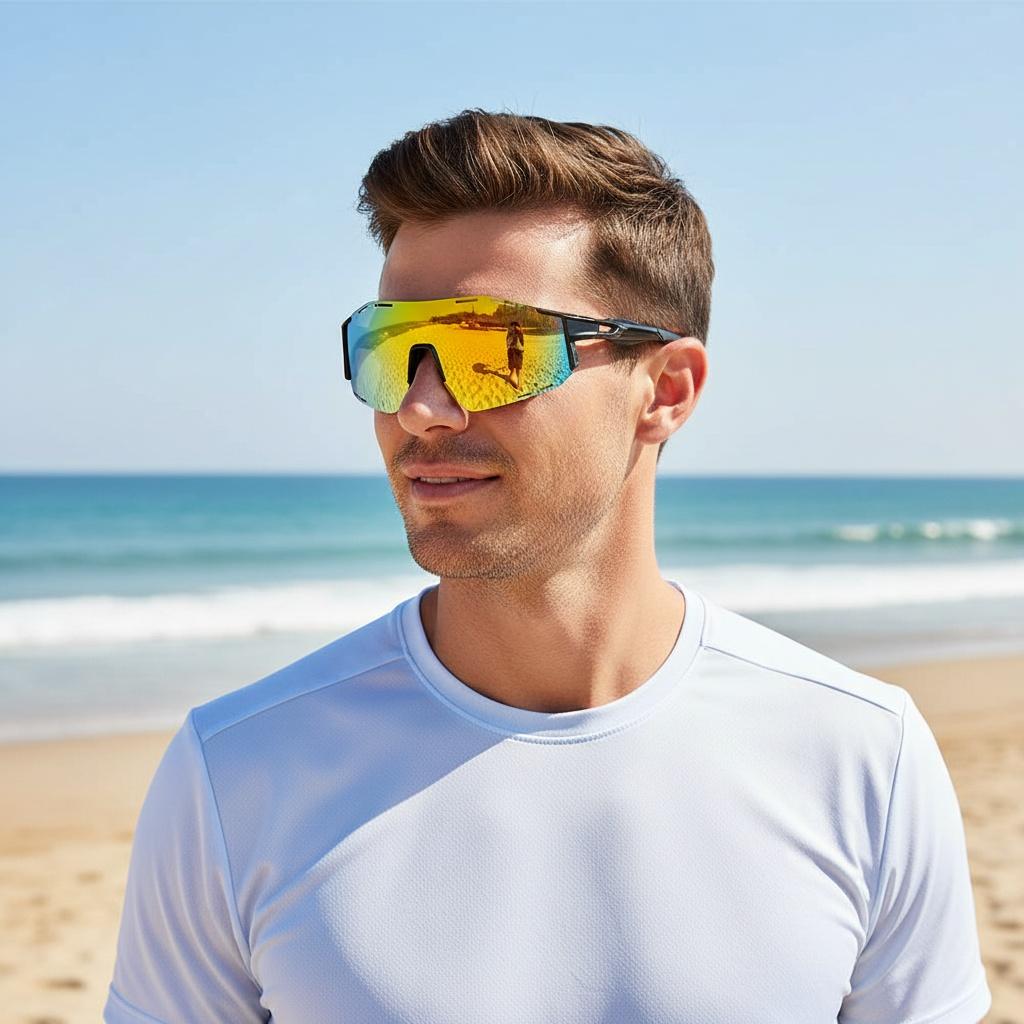 New Cross-Border Outdoor Colorful High-Definition Cycling Windproof And Eye-Protecting Sports Glasses For Men And Women 9861