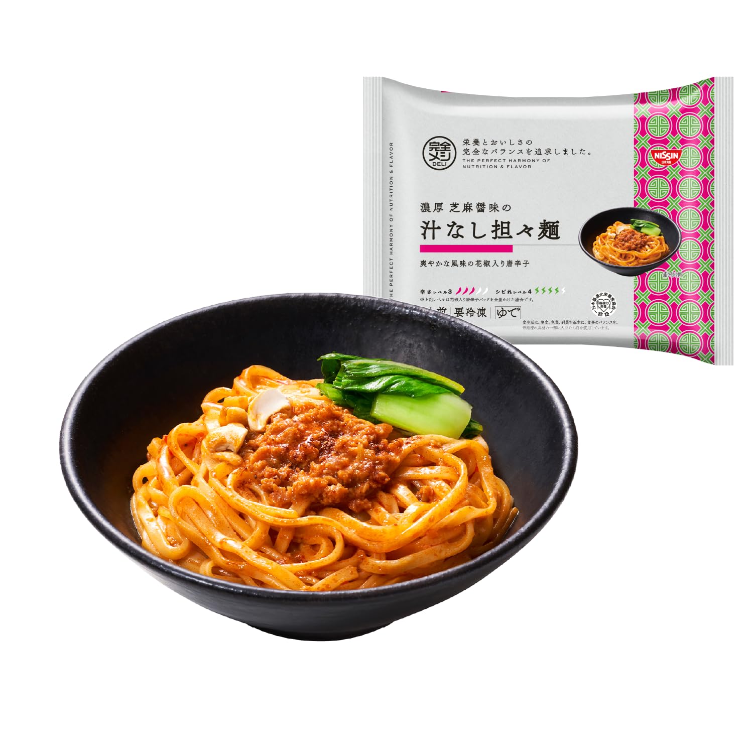 

Готовый обед DELI Nissin Foods Замороженная лапша Дандан (Сухой суп), Набор на 5 порций, Замороженная лапша, 22,1 г белка, Баланс БЖУ, 6,2 г пищевых волокон