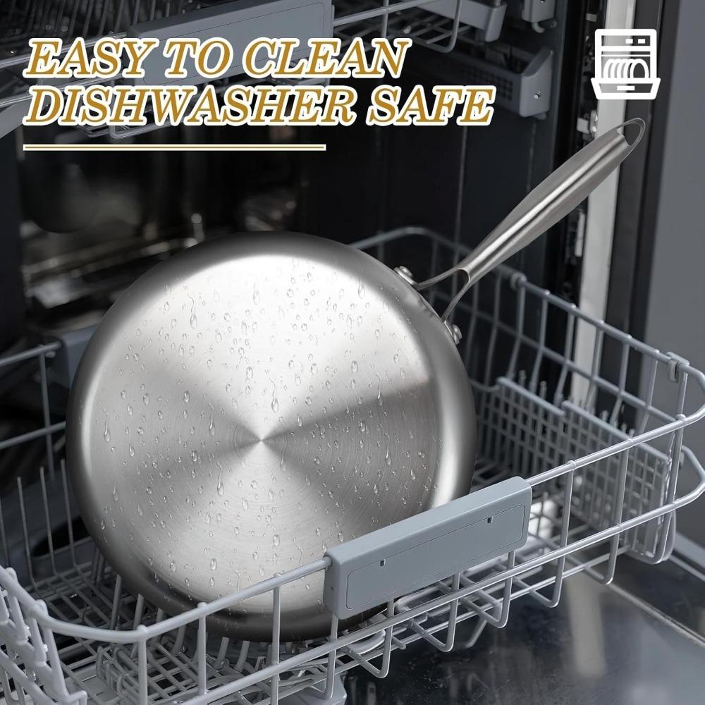 Frying Pan Reusable Nonstick Stainless Steel Frying Pan Dishwasher Oven Safe Suitable for Home Restaurant Cooking Kitchen Tools