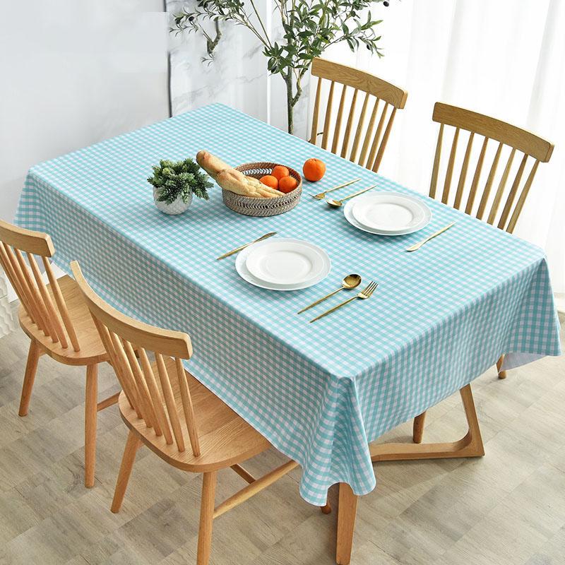 Vattentät Oljebeständig PVC-duk Bordskydd Dekorativ Matsalsbordsöverdrag för Hemmet Lättskött Tvättbar Bordsmatta