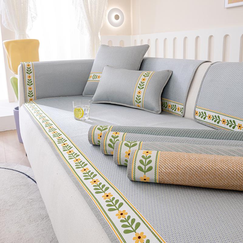 

Летний ледяной шелк, летний коврик, подушка для дивана, чехол для дивана, простой современный нескользящий чехол для дивана, все обернутые чехлы 60*60cm