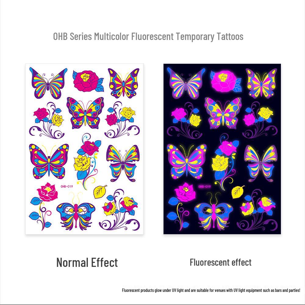 Creative Fluorescent Waterproof Full Arm and Face Tattoo Sticker