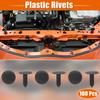 uxcell Rivets 0.2 X 0.2 Inch (5 X 4 Mm) Hole Diameter Plastic Car