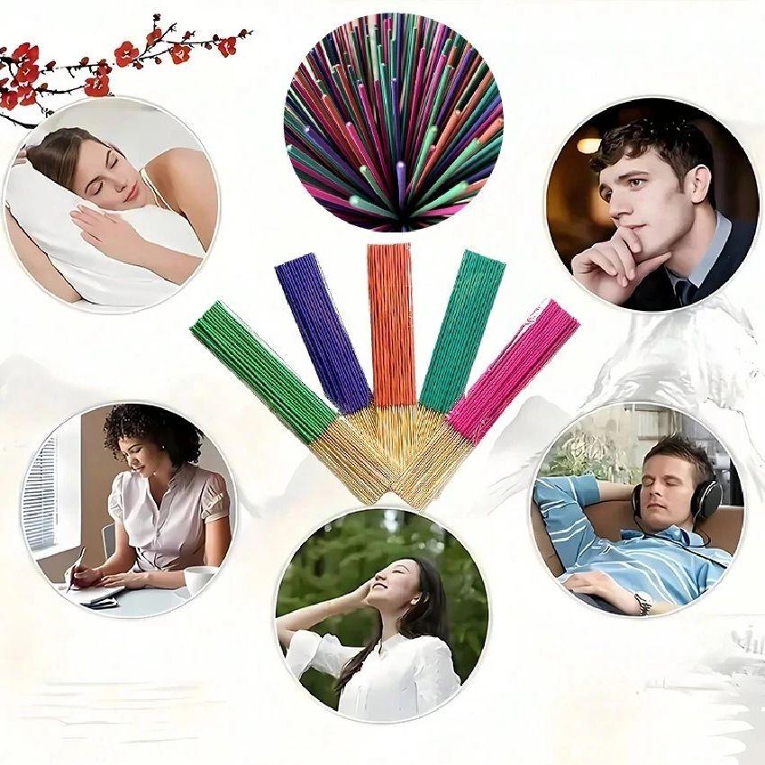 50Pcs/box Natural Incense Sticks Jasmine Lavender Scented Handmade Aromatherapy Sticks Yoga Meditation Air Purification Incenses