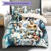 Madrid players Pattern Bedding Home Decoration Birthday Gift (1 * duvet cover + 2 * pillowcase, without core)