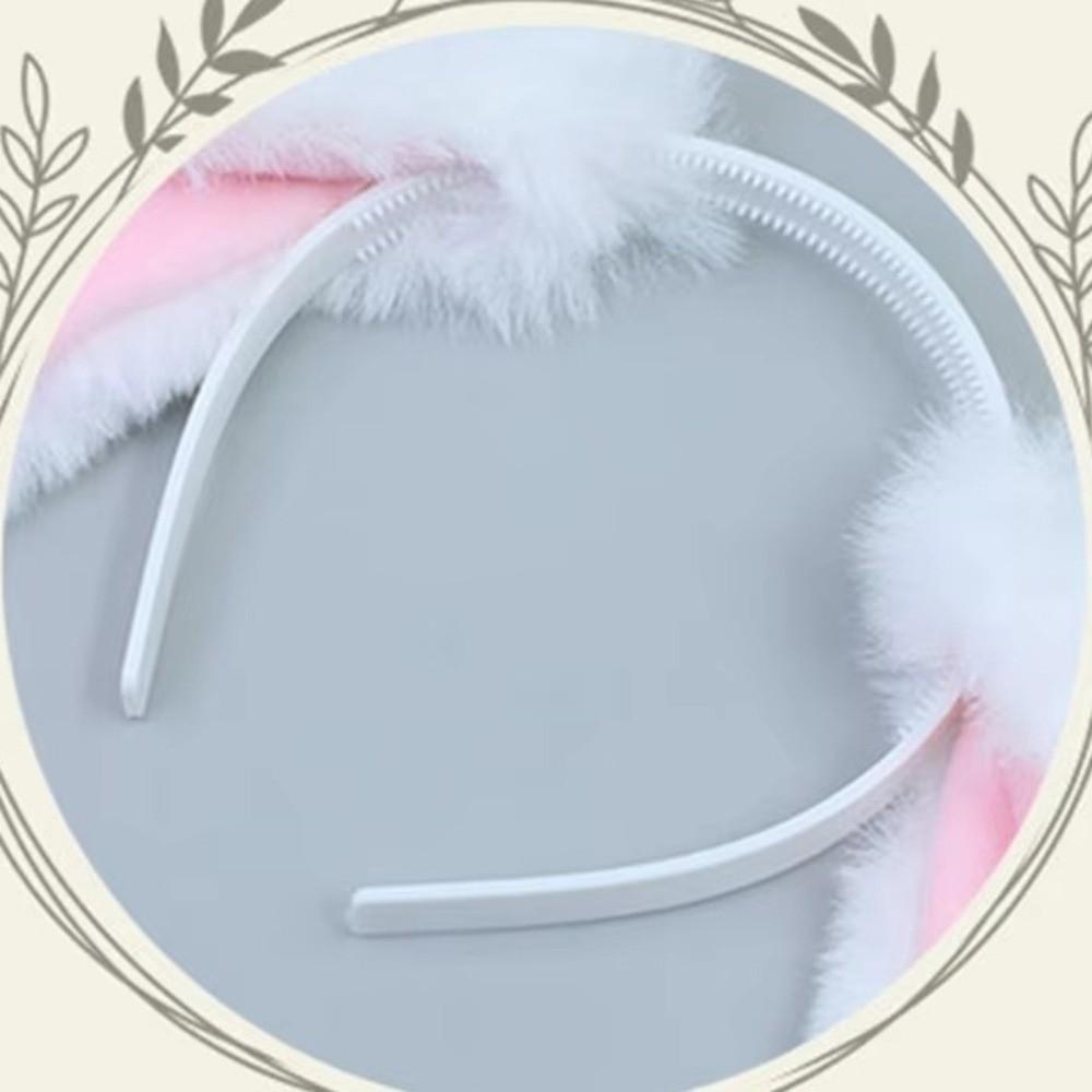 Soft Easter Rabbit Hair Hoop Fur Hair Accessories Lovely Bunny Ears Headband  Events