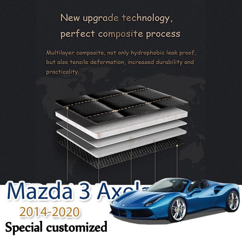 The Trunk Cargo Leather Liner Car Boot Liner Cargo Compartment Floor Carpet Mud For Mazda 3 Axela 2014-