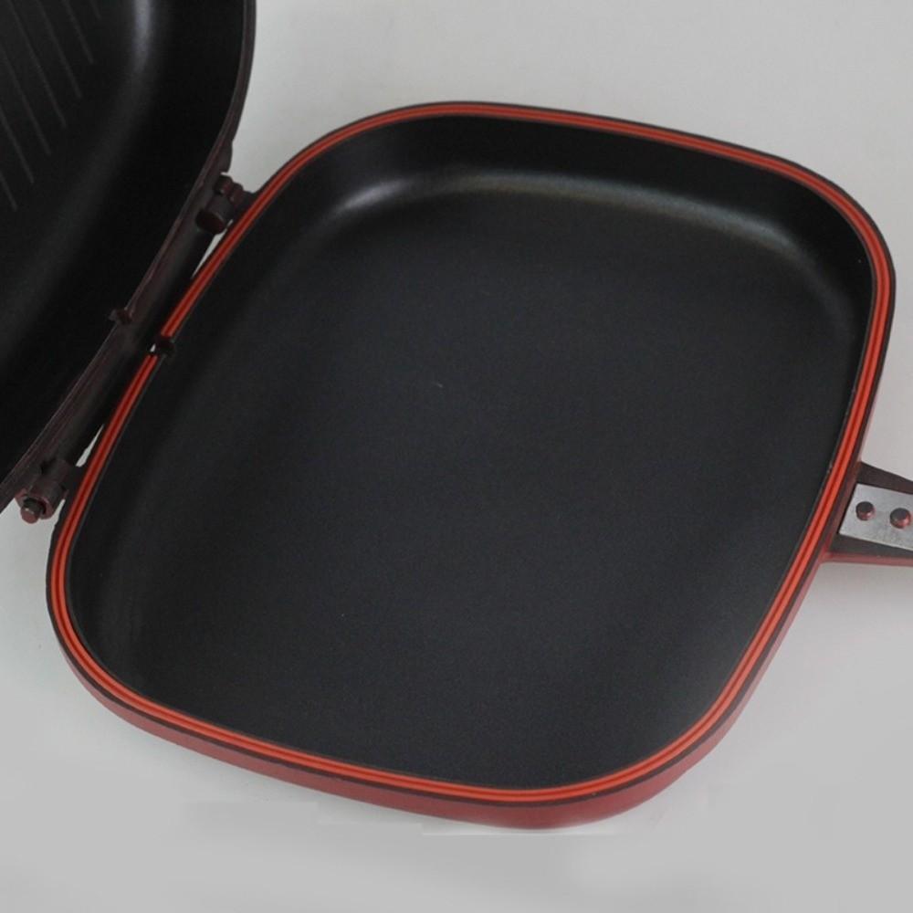 Verdickte beidseitige Pfanne 28/32cm Frühstücks-Kochutensilien Steak-Bratpfanne Küchenzubehör