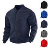 Men's Casual Work Jacket with Long Sleeve Zipper for Winter Commuting