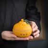 Big Fortune and Auspicious Ceramic Incense Burner, Ugly Orange Incense Holder, Mugwort Sandalwood Incense Burner