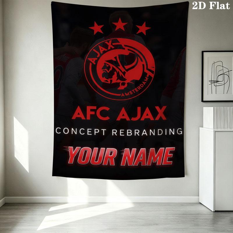 Afc Ajax Wall Hanging Printed Fabric Blanket Decorative Tapestries for Bedroom Living Room Home Decor