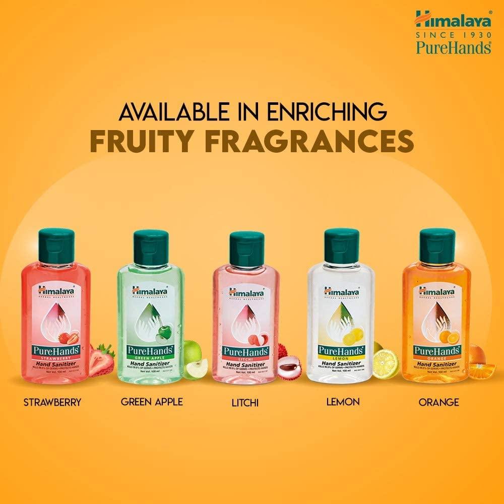 Himalaya Pure Hands Orange Hand Sanitizer 100ml Pack Of 1 Alcohol Based Quick Drying Gel For Germ Protection And Fresh Clean Hands