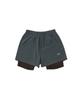 EMAIEM Layered Shorts_Charcoal Gray