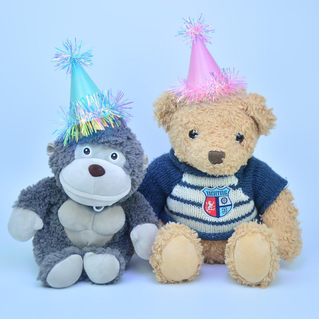 Colorful Tinsel Paper Party Hat for Cats & Dogs
