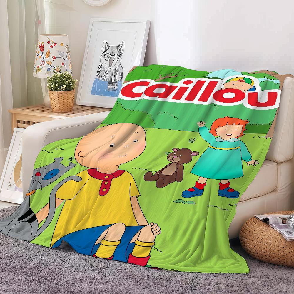Coperta Cartone Animato Carino Caillou Calda E Morbida Adatta Per Camera Da Letto Soggiorno Divano Letto Ufficio Viaggio Campeggio