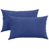 2 Piece Sofa Cushions Police Blue 50 X 30 Cm Cord Fabric