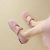 Fashion Soft Sole Shallow Mouth Mary Jane Women's Shoes 2025 New Summer Versatile Yellow Light Soft Sole Single Shoes