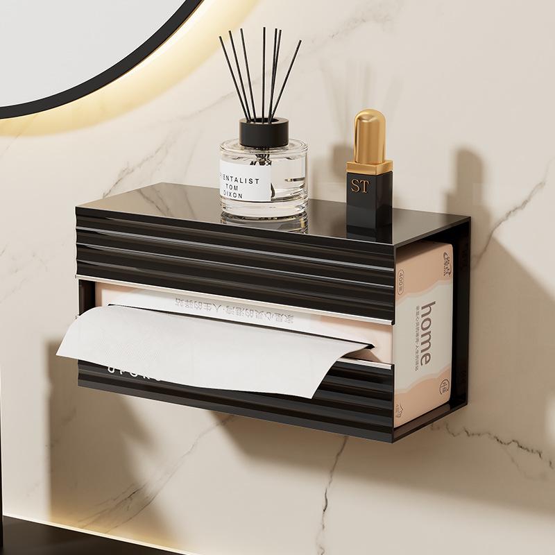 Luxurious Multi-Function Tissue Box: Non-Slip, Large Capacity, Perfect for Bathroom or Living Room