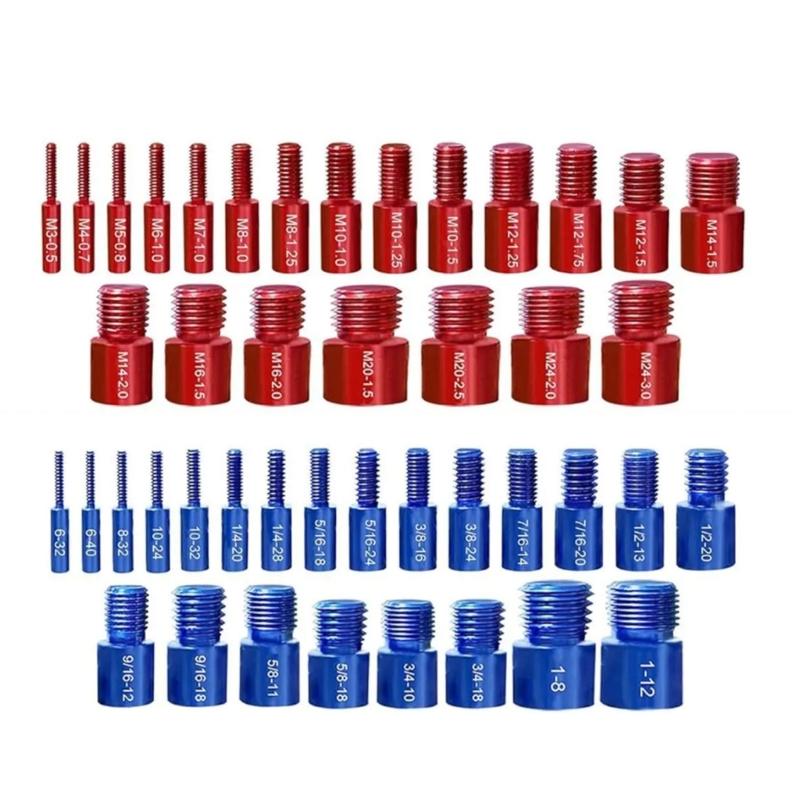 44Pcs Stainless Steel Nut And Bolt Thread Checker Bolt Sizing Gauge Set For Mechanical Repair And DIY Projects