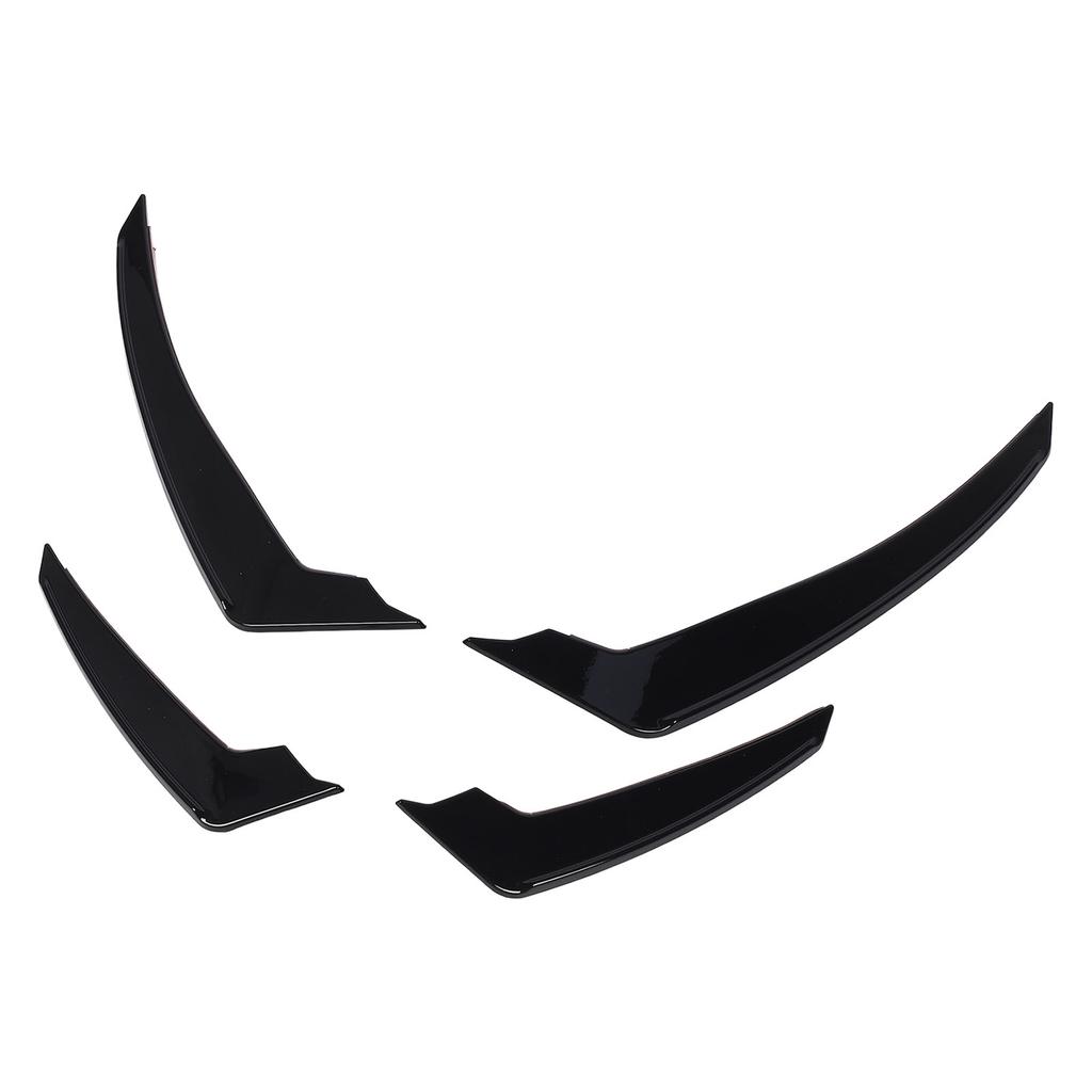 Front Bumper Spoiler Canards Decorative Aerodynamic Bumper Lip Splitter Fin Trim for Stelvio 2017 and After Set of 4