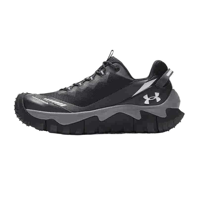 Under Armour Fabric Comfortable Shock Absorbing Waterproof Low Top Hiking Shoes Unisex Hiking Shoes Black 4438006BLACK