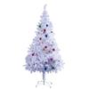 Artificial Christmas Tree 150cm White with 680 PVC Branches and 48 Decorations