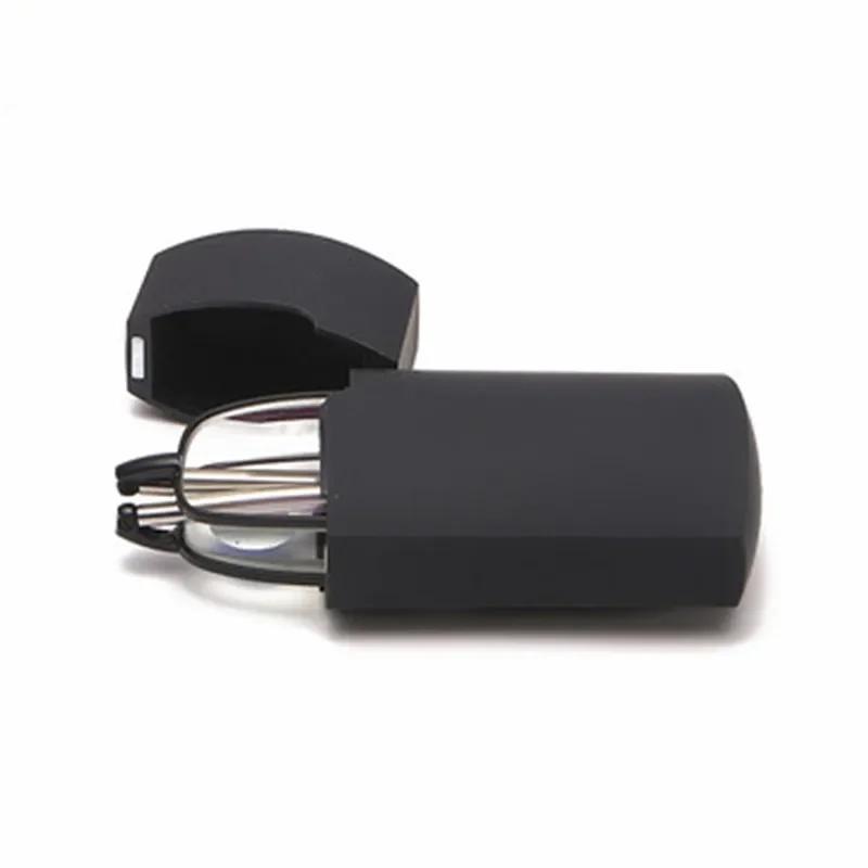 

Складные портативные очки для чтения с футляром унисекс, ретро телескопические вращающиеся очки для дальнего зрения, пресбиопия, мужские и женские очки с диоптриями 2