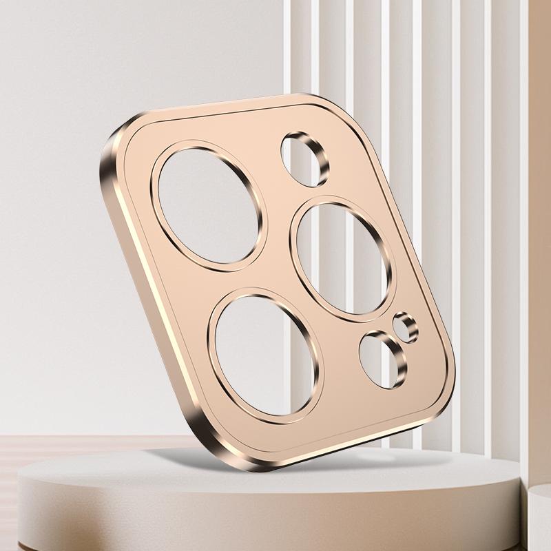 

Металлический протектор объектива камеры для iPhone 16 Pro Max для iPhone 14 15 13 Pro Max Сплав Чехол для заднего объектива Без стеклянной крышки объектива Аксессуар iPhone 13 Pro Max золотой