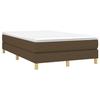 3144162 vidaXL Lit à sommier tapissier avec matelas Marron foncé 120x200 cm