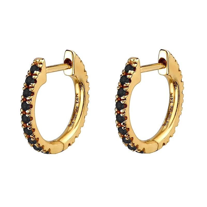 Cross-Border Elegant Women's Zircon Ear Cuffs and Hoops