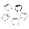 1pcs U Shaped Fake Nose Ring Hip Hoop Septum Rock Stainless Steel Magnet Nose Piercing Punk Piercing Body Jewelry