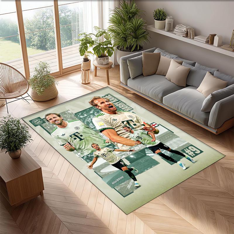 Harry Kane Printed Flannel Area Rug Non Slip Soft Polyester Floor Carpet Indoor Decor Mat for Bedroom Living Room Sofa