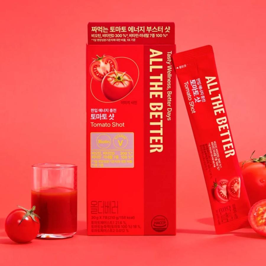 ALL THE BETTER Energy Booster Shot #Tomato 7 Sticks*2bag #Tomato 7 Sticks*2bag