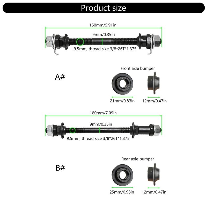 Bikes Repair Tool Accessory for Mountain Bike Bicycles Solid Axles Bicycles Front Rear Wheel Axles Bikes Wheel Hub Axles