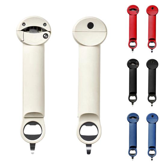 Magnetic Bottle Opener with Non-Slip Grip Stainless Steel Can Jar Lid Remover for Beer Soda Twist Caps Strong Refrigerator Magnet Opener Essential