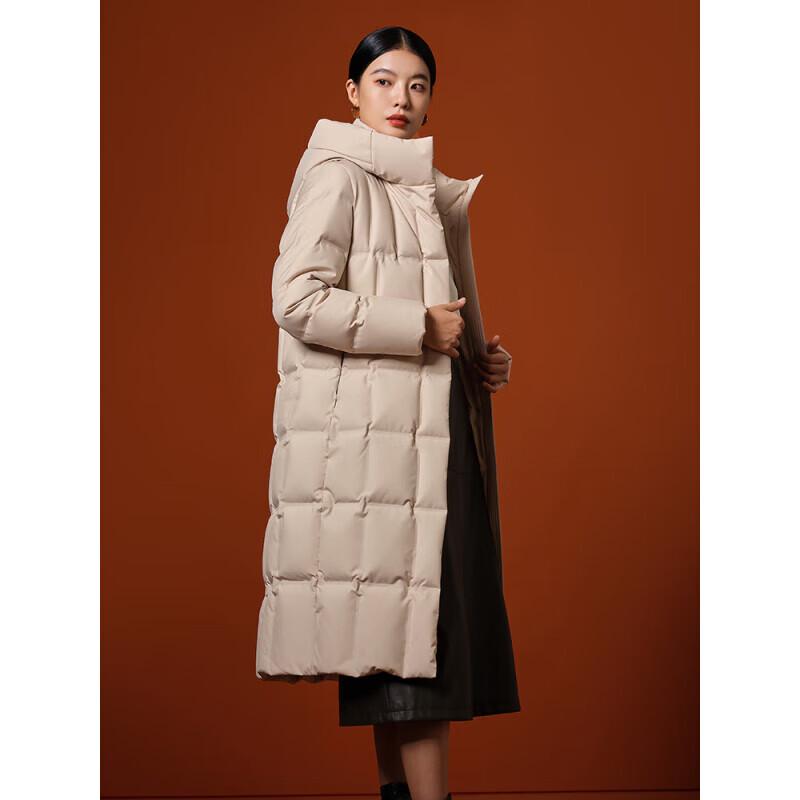 Tanboer Women's Long Hooded Goose Down Jacket