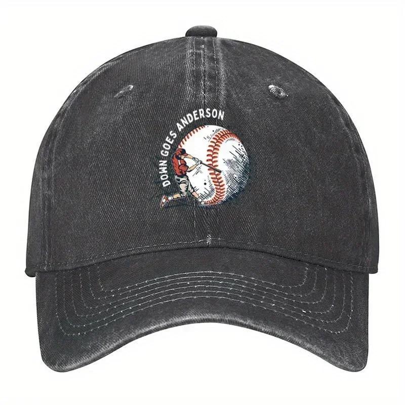 Hats Meme Baseball Funny Down Goes Anderson Vintage Washed Baseball Cap TT COTTON Adjustable