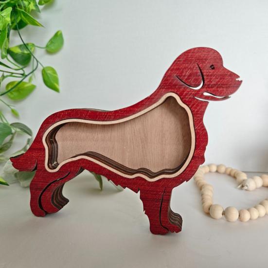 Wooden Dog Hair Storage Box Pet Hair Keepsake Box Pet Hair Collector Container Table Sign Decoration Pet Owner Memorial Gift