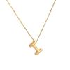 Stainless Steel 18K Gold Plated Alphabet Pendant Necklace