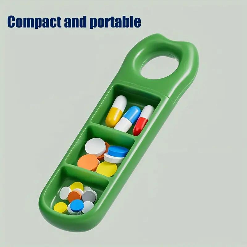 1PCS Mini Multifunctional Compartment Portable Medicine Box for Travel, Simple Packaging and Storage of Medicine