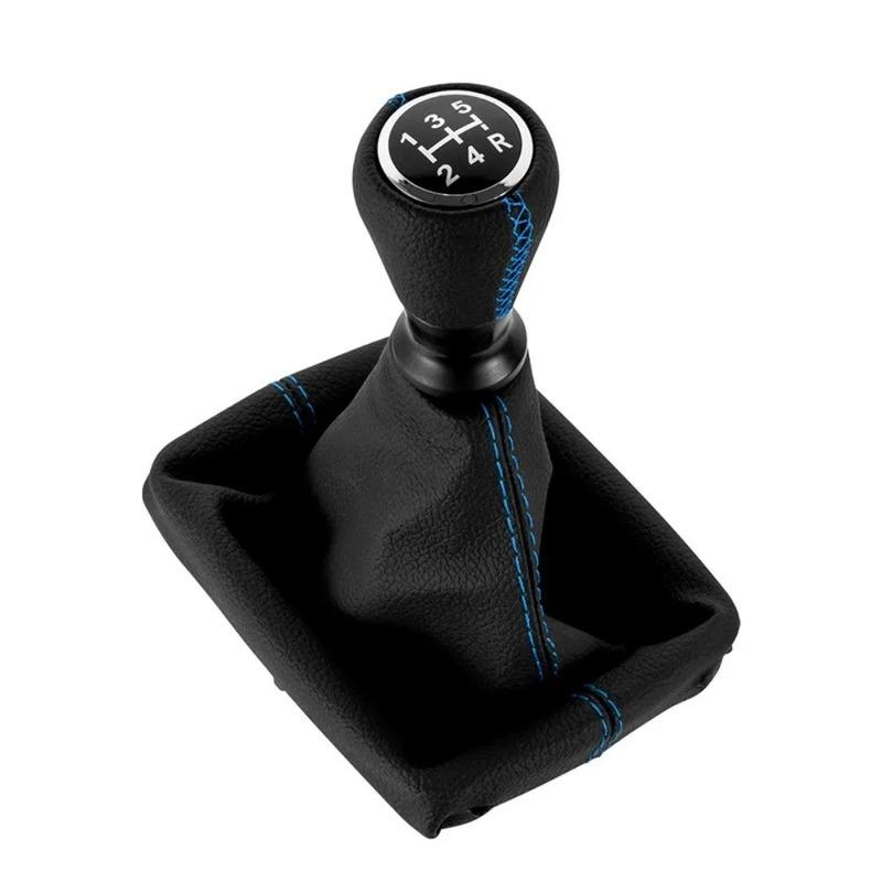 Leather / ABS Car Gear Shift Knob For Peugeot 206 406 Boot Dust Boot Cover Gaiter Collors 5 Speed Accessory