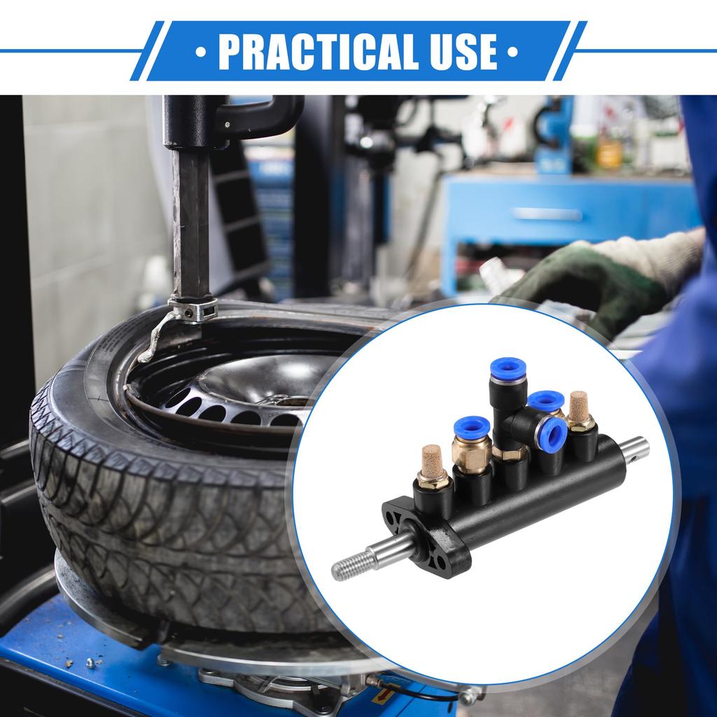 VekAuto Air Control Valve Foot Pedal, 6.10"x2.05"x2.91" Tire Changer Machine Part, Universal Car Tire Replacement Metal, Black