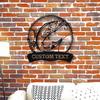 Metal Sign Norwegian Salmon Fishing Gift Personalized Nameplate Home Decor Wall Art Angler Sculpture