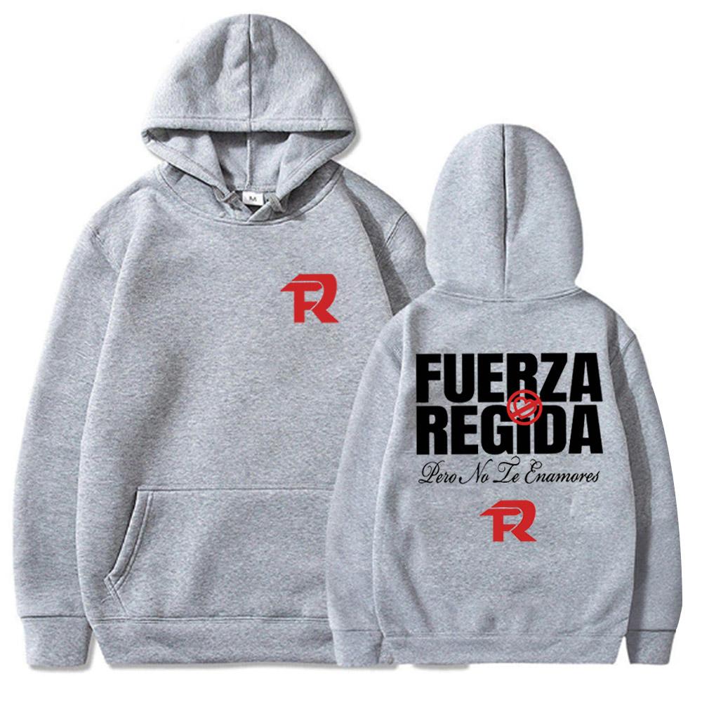 Autumn/Winter Fuerza Regida Pero No Te Enamores Tour Hoodie Fuerza Regida Men's and Women's Long Sleeve Warm Sweatshirt