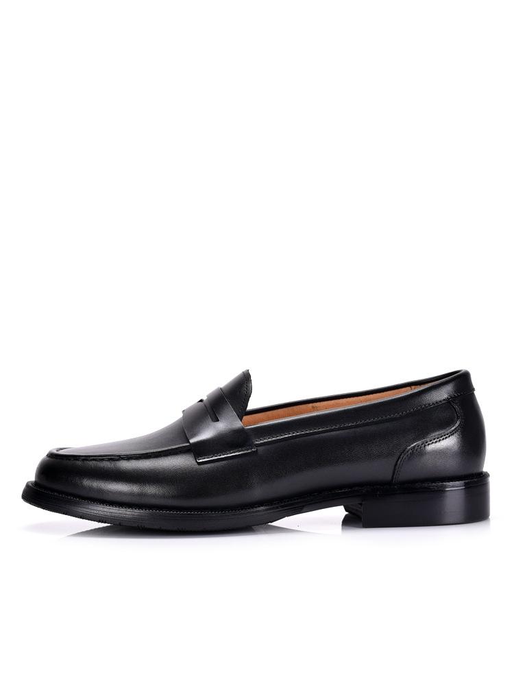 Men's Retro British Style Genuine Leather Slip-On Loafers - Comfortable & Breathable Business Casual Shoes