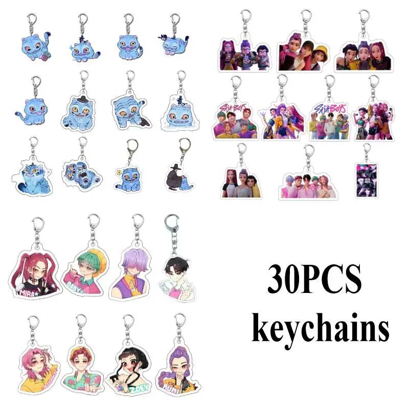 Kpop Klíčenky s démony Party doplňky Náhrdelník se srdcem Zoey Rumi Cosplay doplňky Halloween dekorace Party dárky
